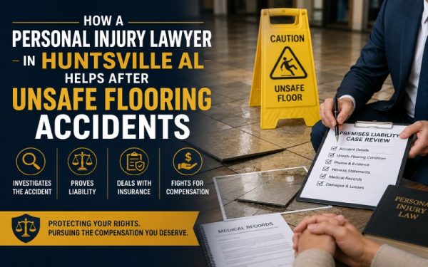 How a Personal Injury Lawyer in Huntsville AL Help for Injuries Caused by Unsafe Flooring 